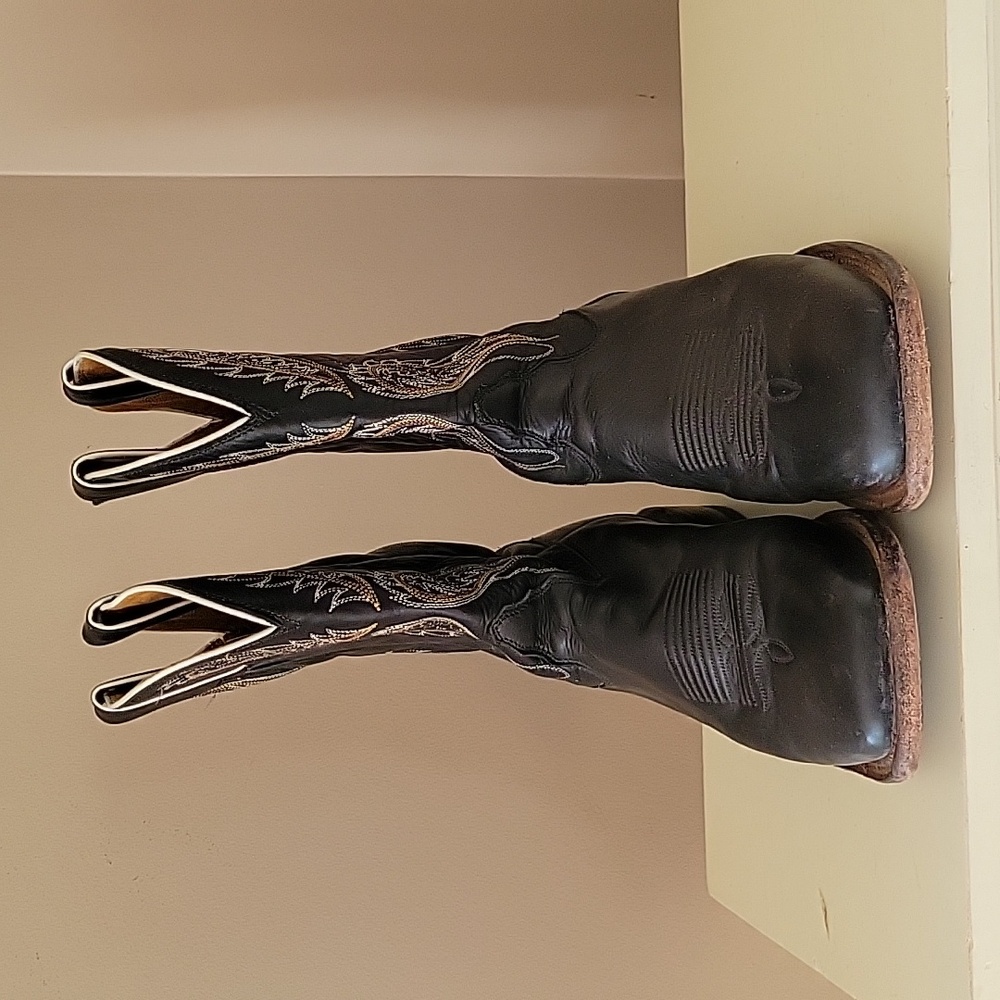 Tony Lama Ladies Americana Western boot. Black size 9 - Picture 2 of 6